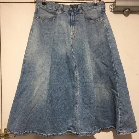 BROCANTE FLARE DENIM SKIRTS SIZE 2 - Picture 4 of 7